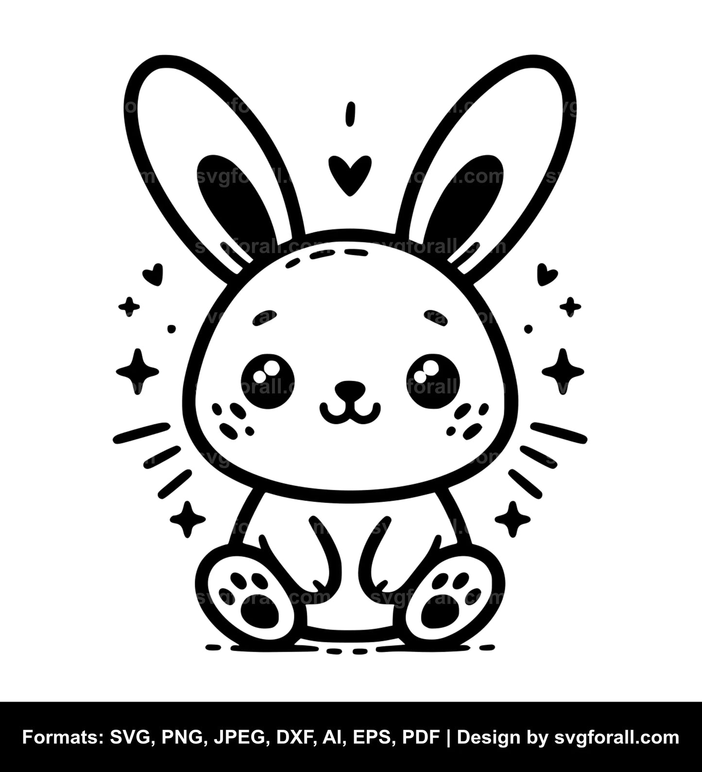 Cute Rabbit SVG File