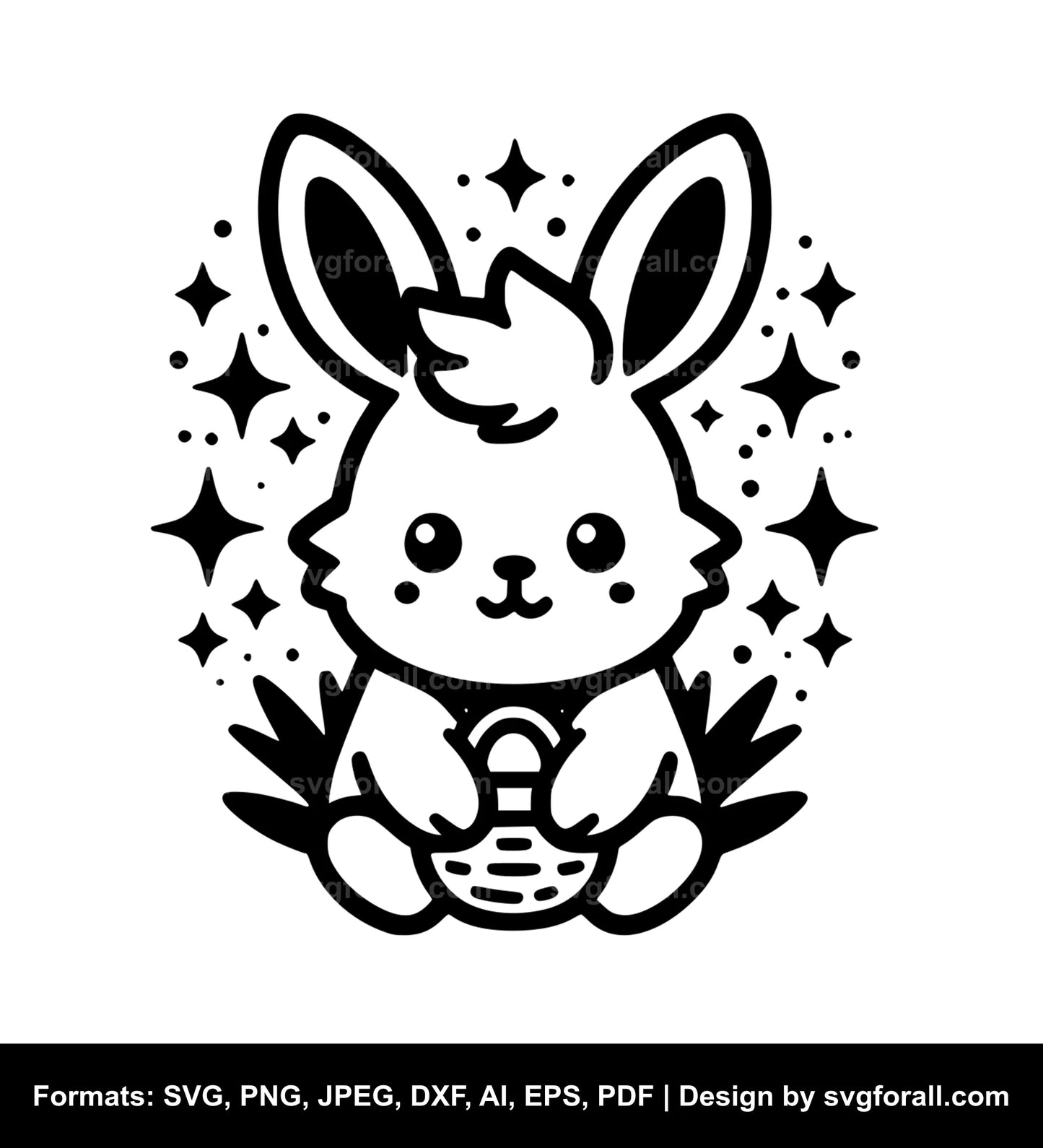 Cute Rabbit Vector SVG