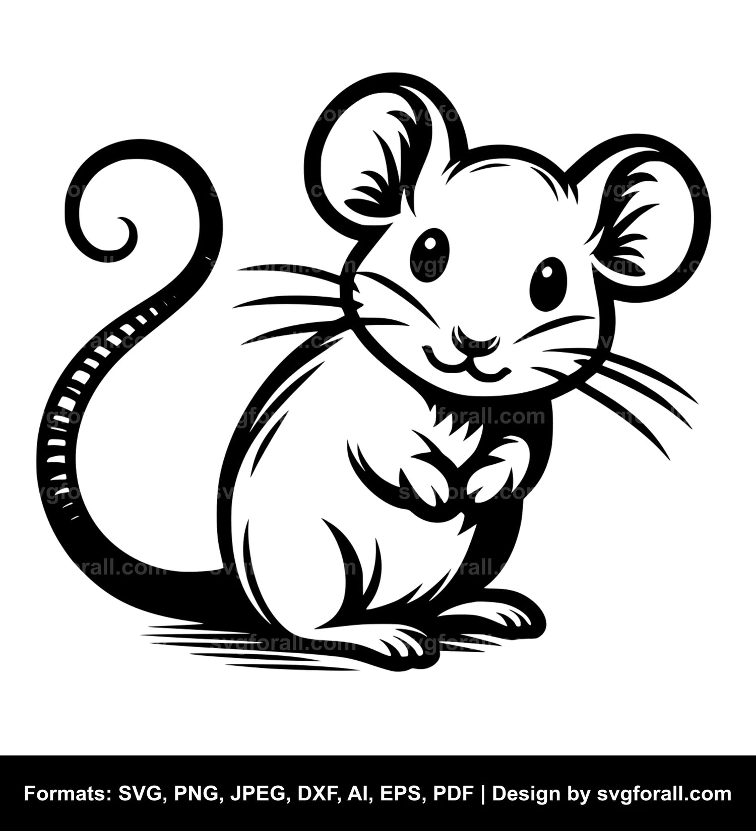 Cute Rat SVG Design