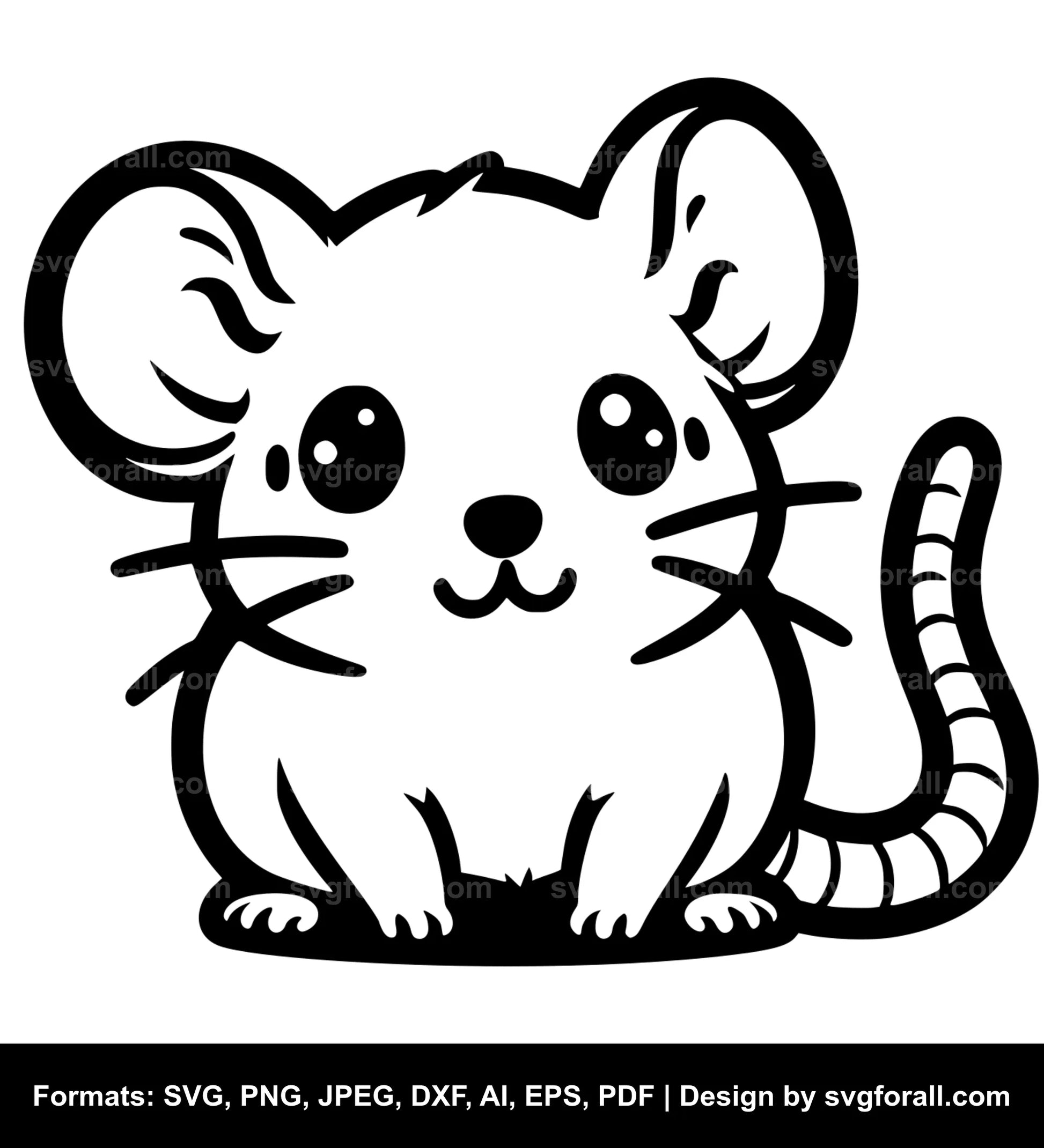 Cute Rat SVG Vector