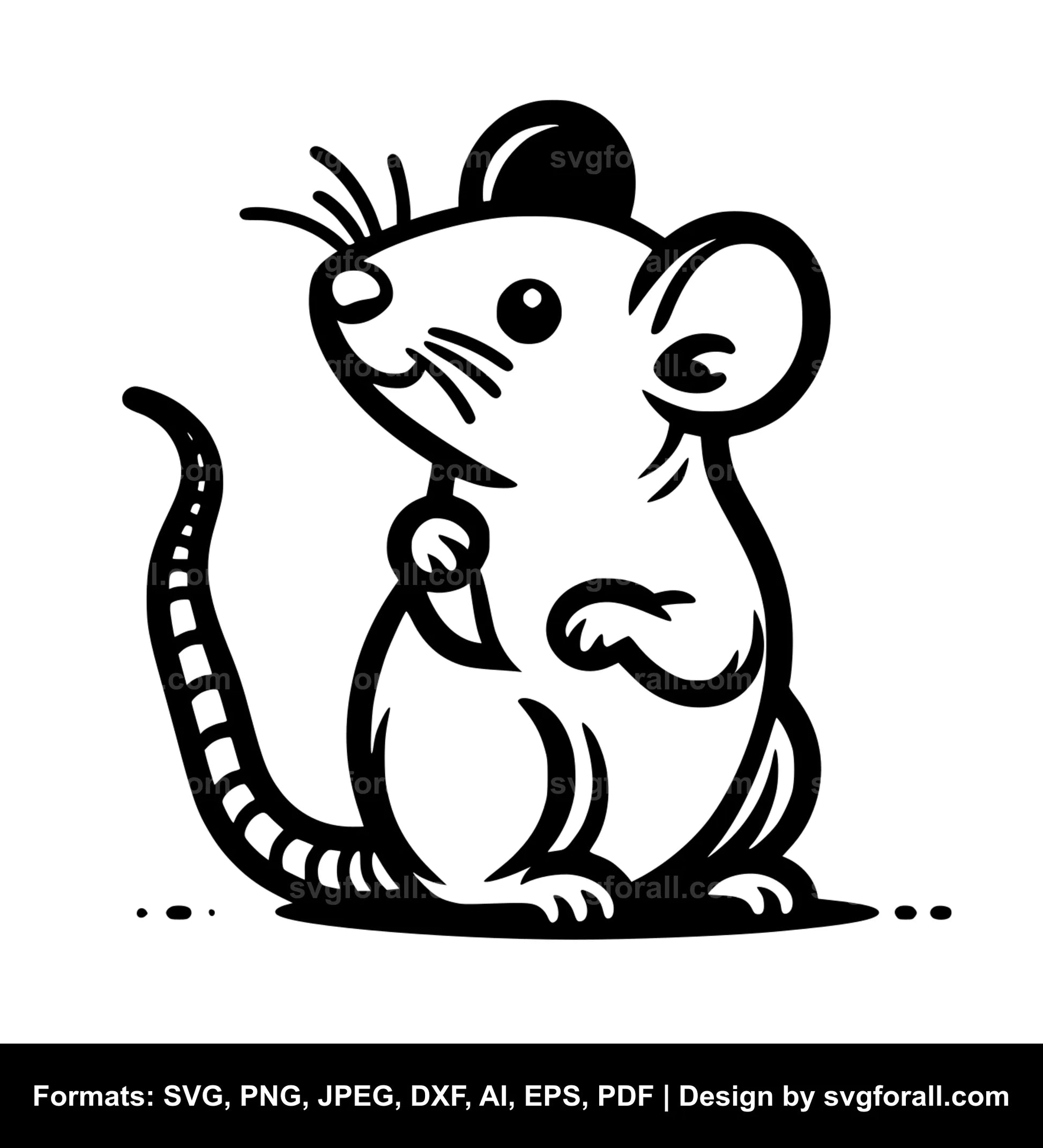 Cute Rat Vector SVG