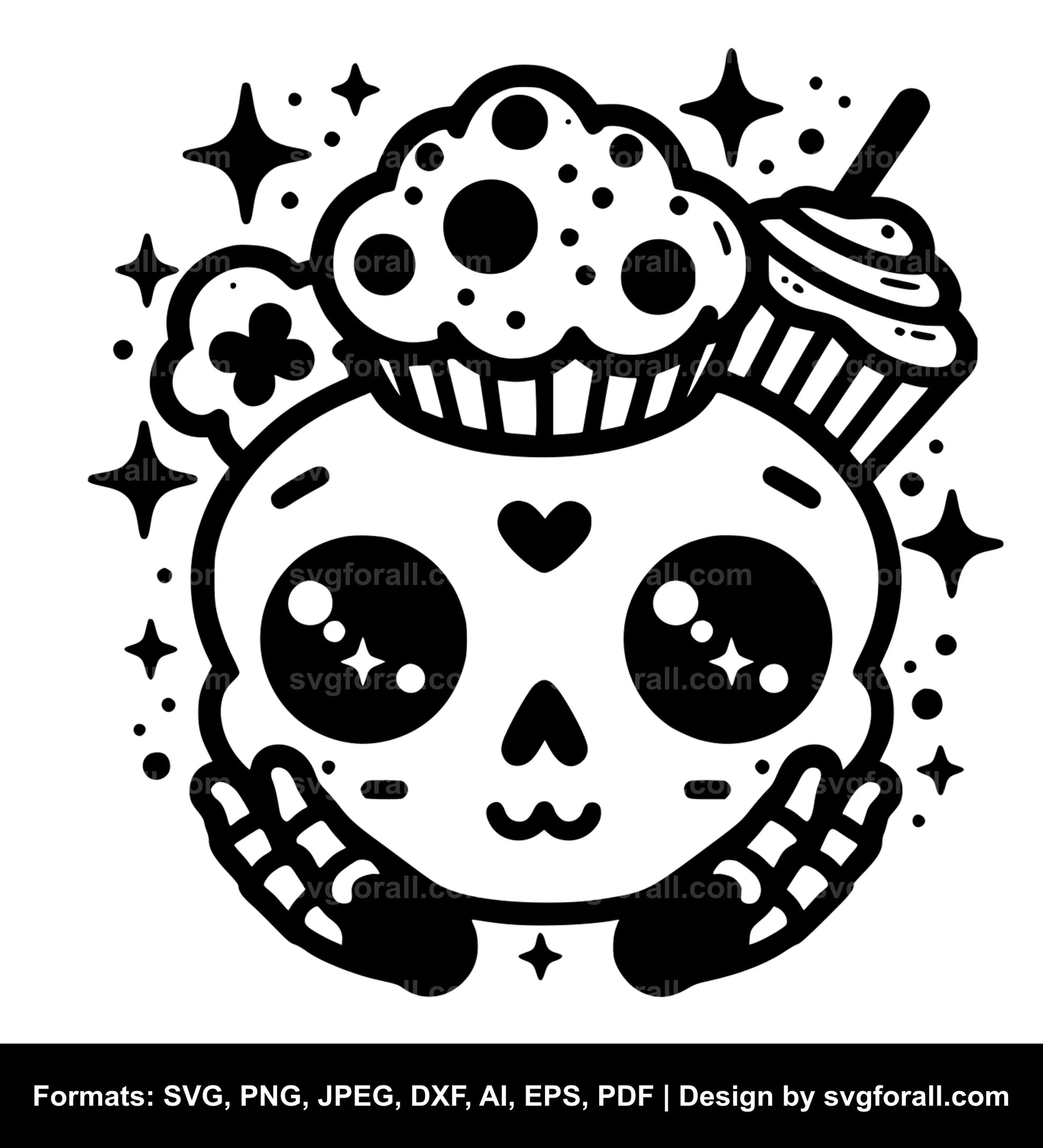 Cute Skull SVG