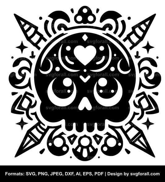 Cute Skull SVG File