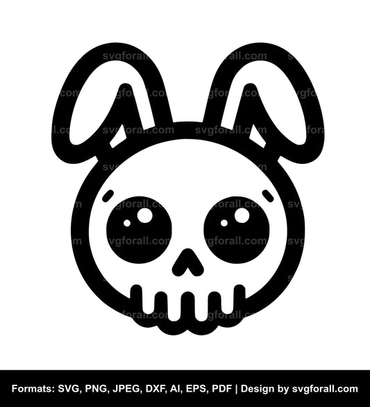 Cute Skull SVG PNG