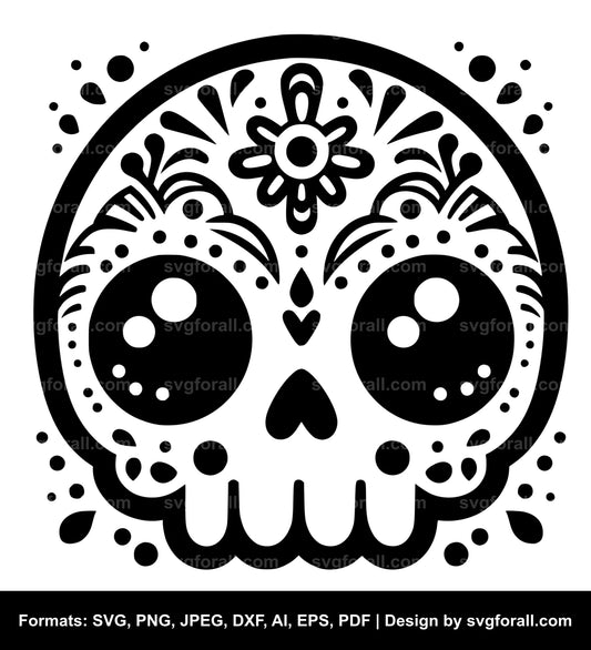 Cute Skull Vector SVG