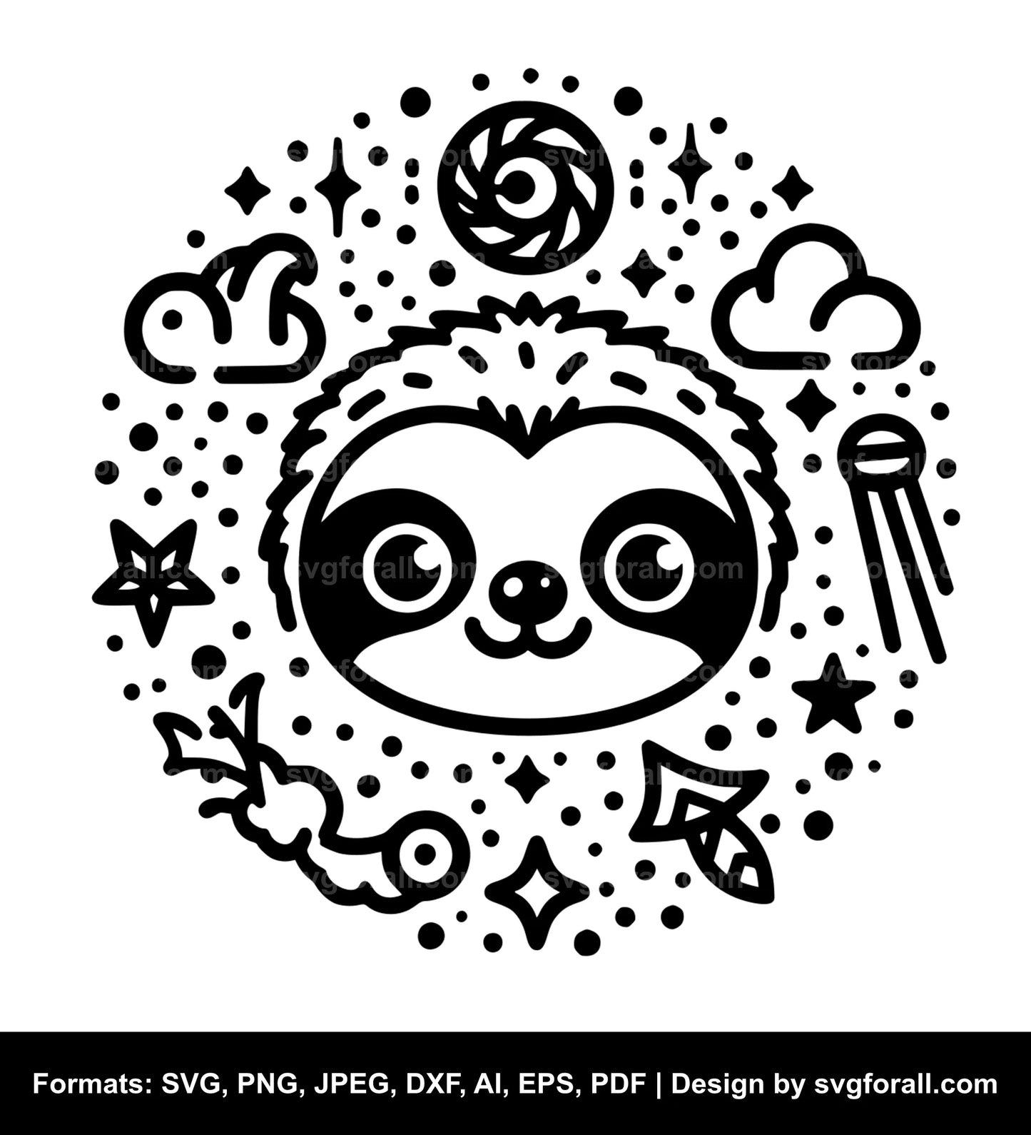 Cute Sloth Cricut SVG