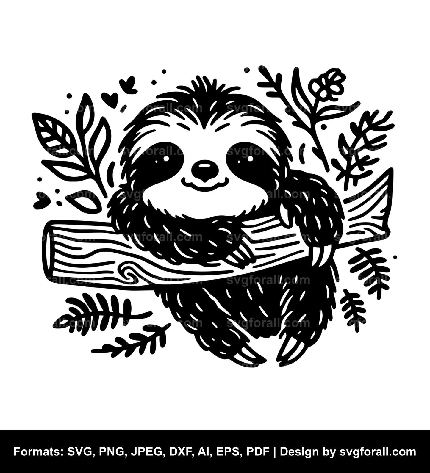 Cute Sloth SVG File