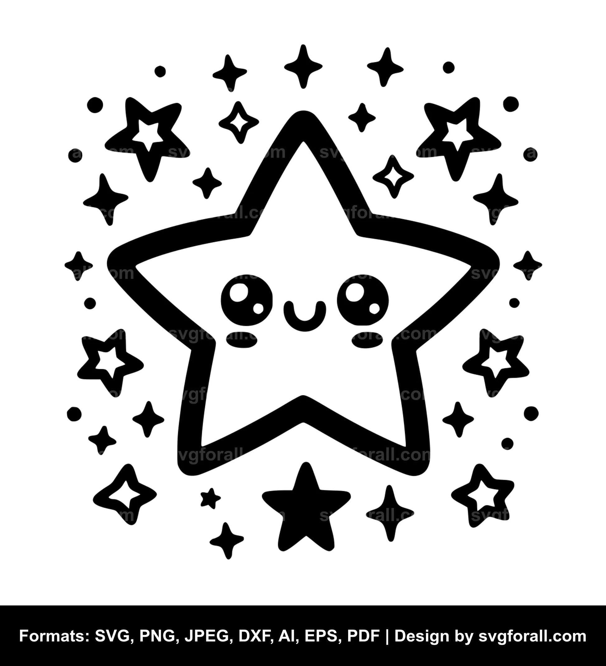 Cute Star SVG