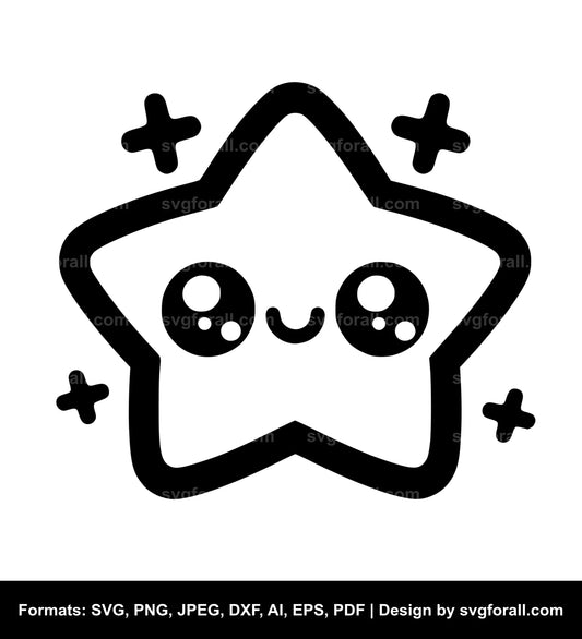 Cute Star SVG Design