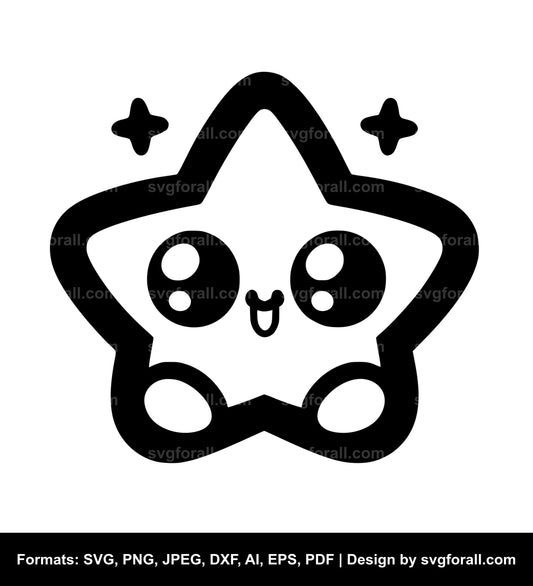 Cute Star SVG File