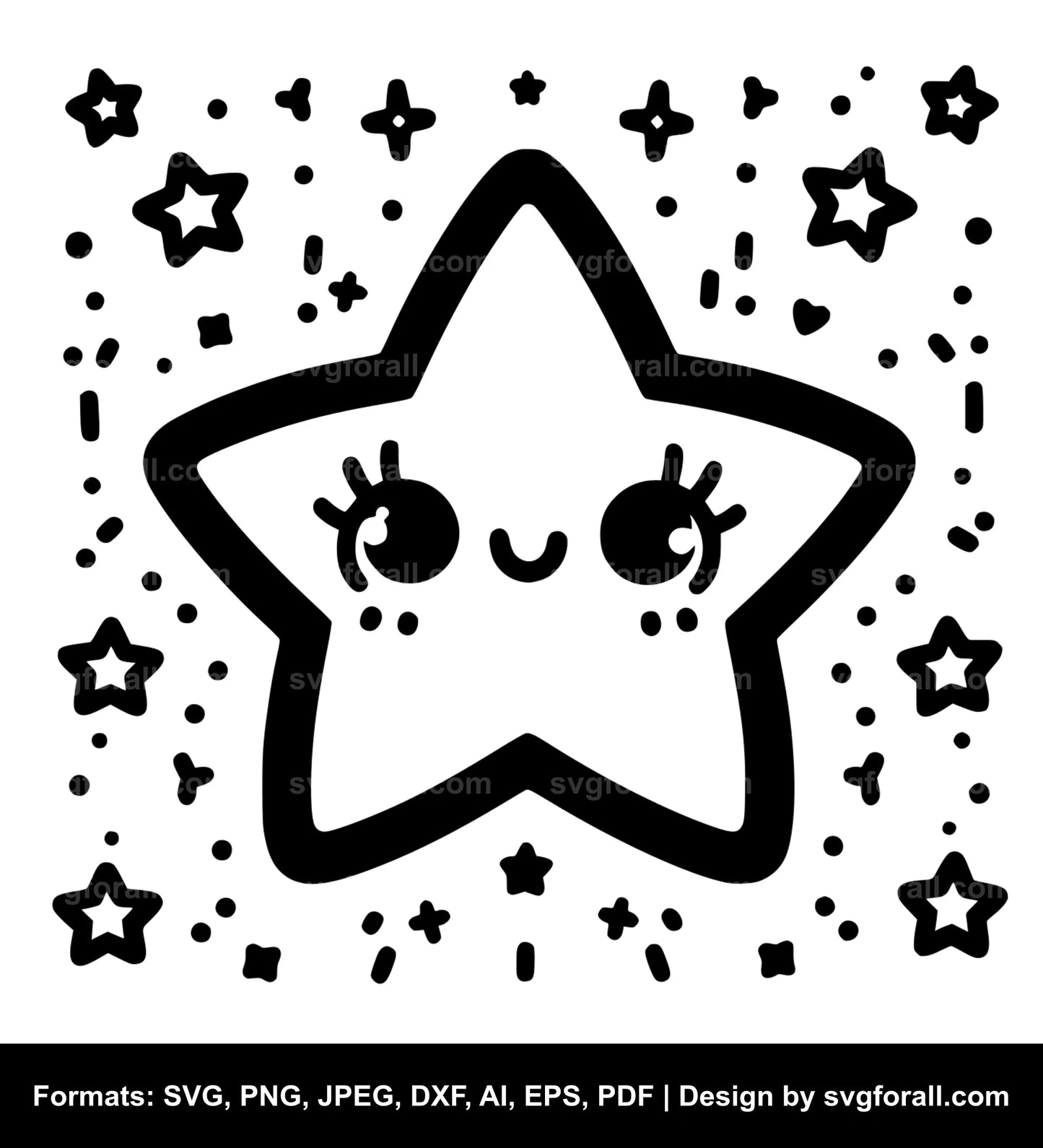 Cute Star Vector SVG