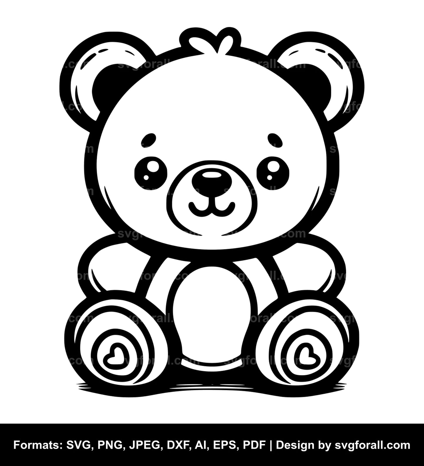 Cute Teddy Bear Cricut SVG