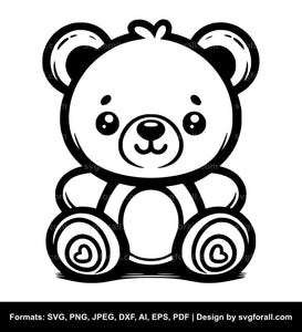 Cute Teddy Bear SVG