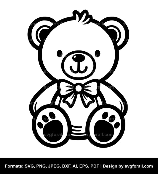 Cute Teddy Bear SVG File