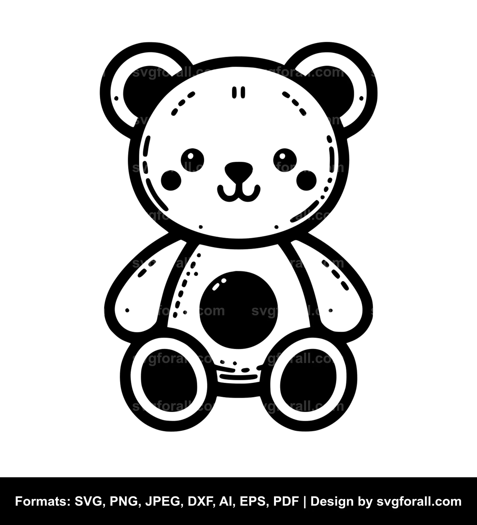 Cute Teddy Bear SVG PNG