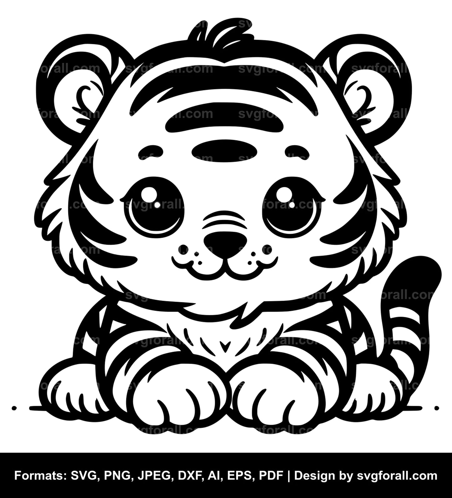 Cute Tiger Cricut SVG