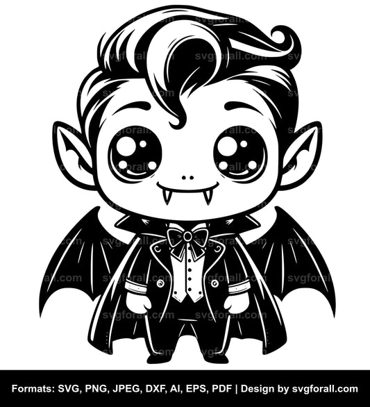 Cute Vampire SVG File