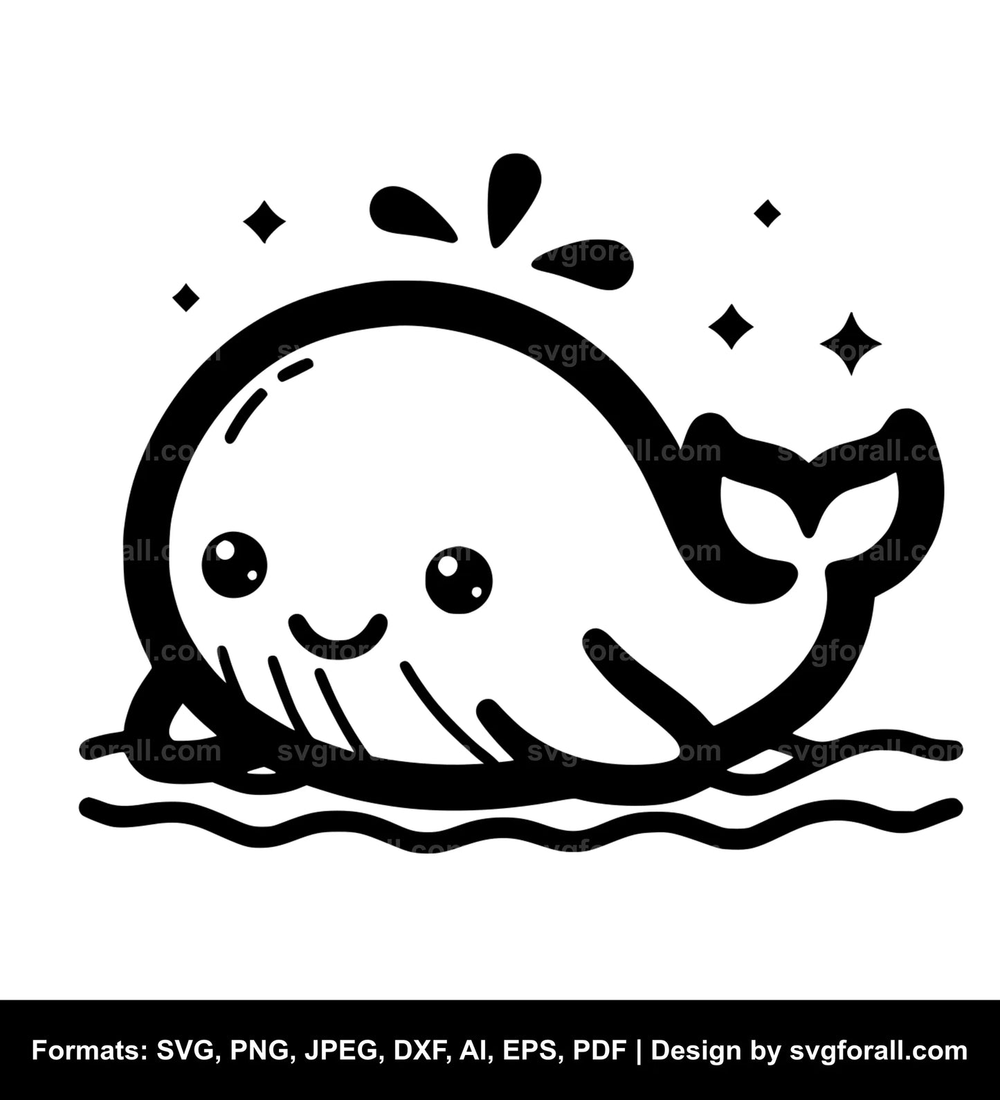 Cute Whale SVG