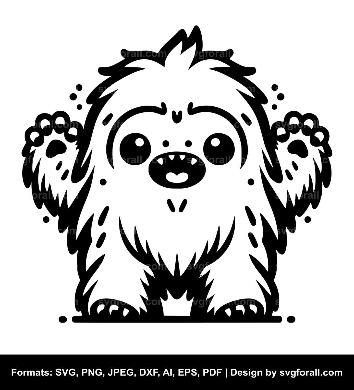 Cute Yeti SVG Vector