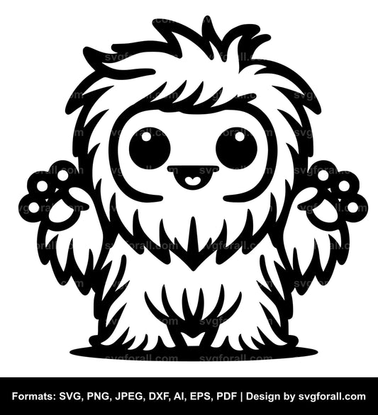 Cute Yeti Vector SVG