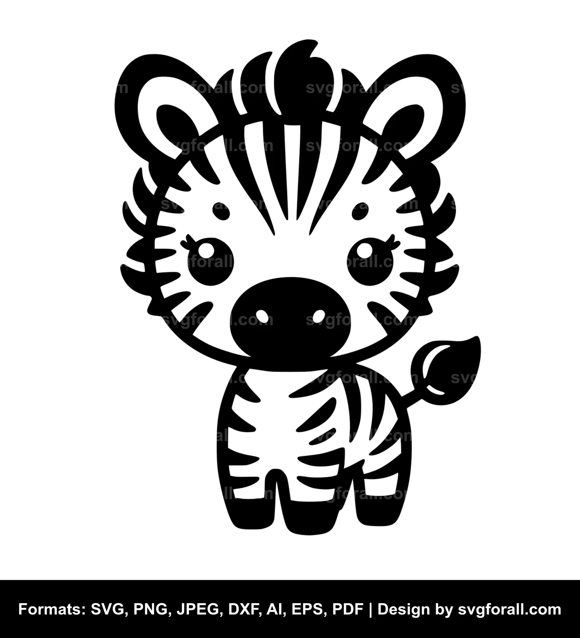 Cute Zebra Cricut SVG