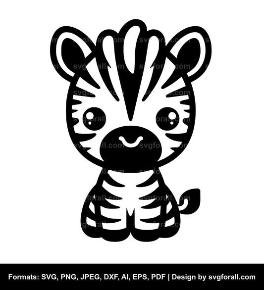 Cute Zebra SVG