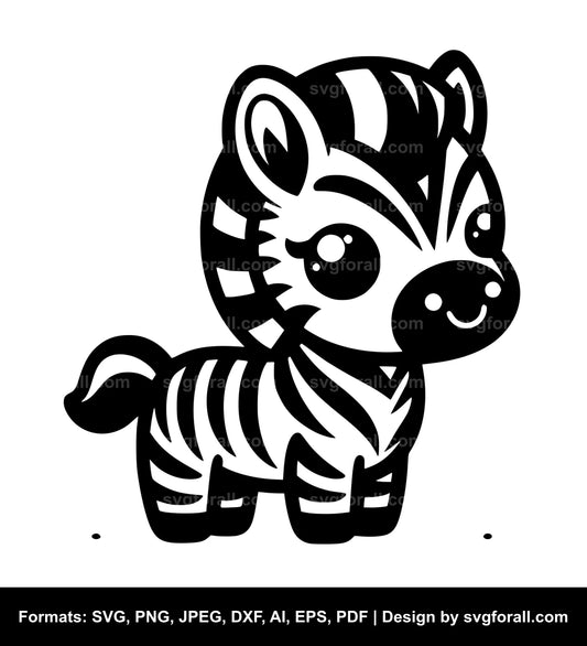 Cute Zebra SVG File