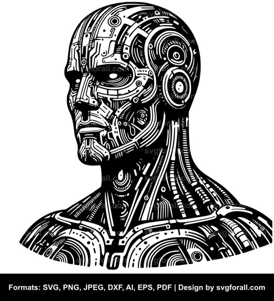 Cyborg Black SVG