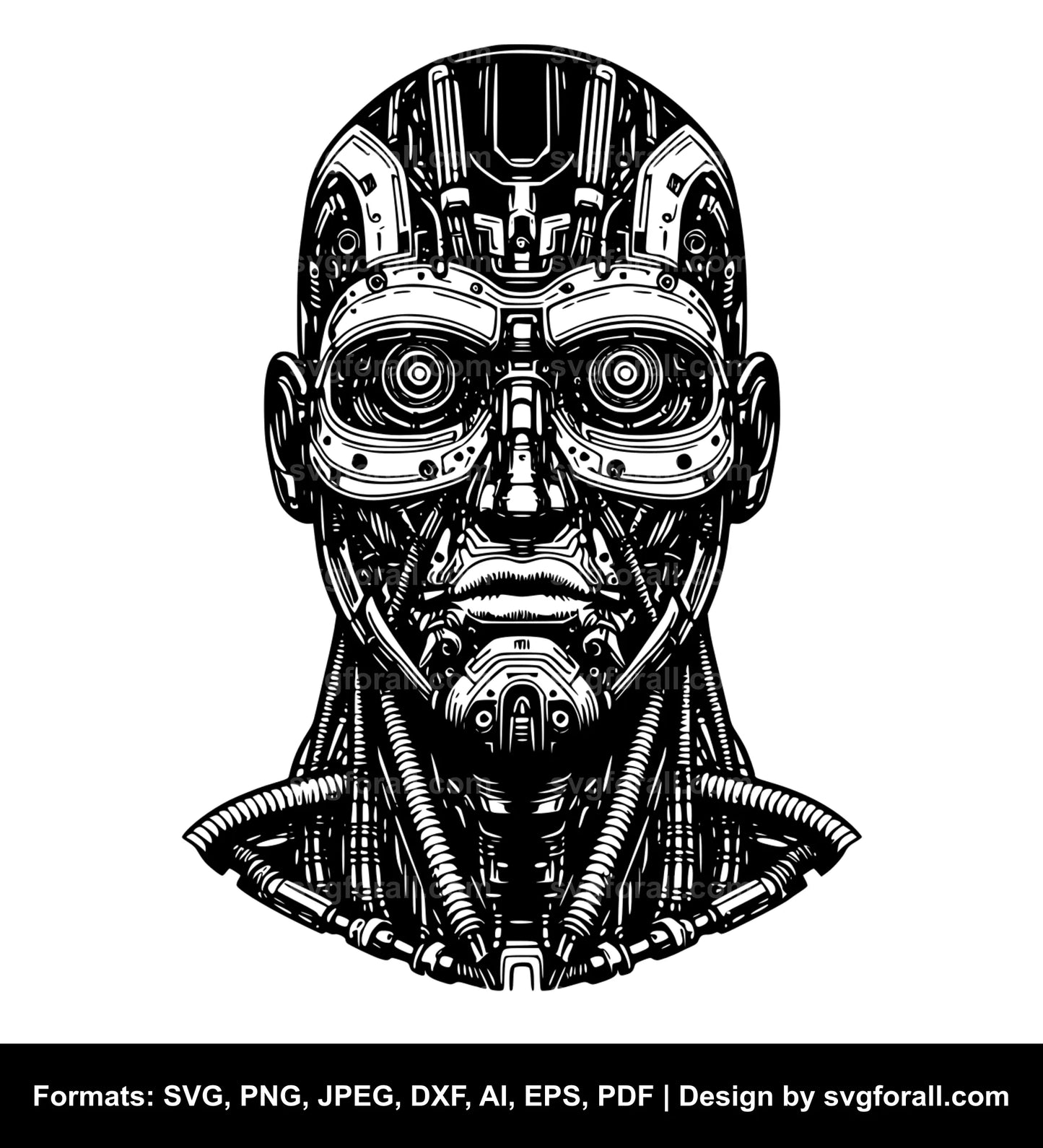 Cyborg Vector SVG