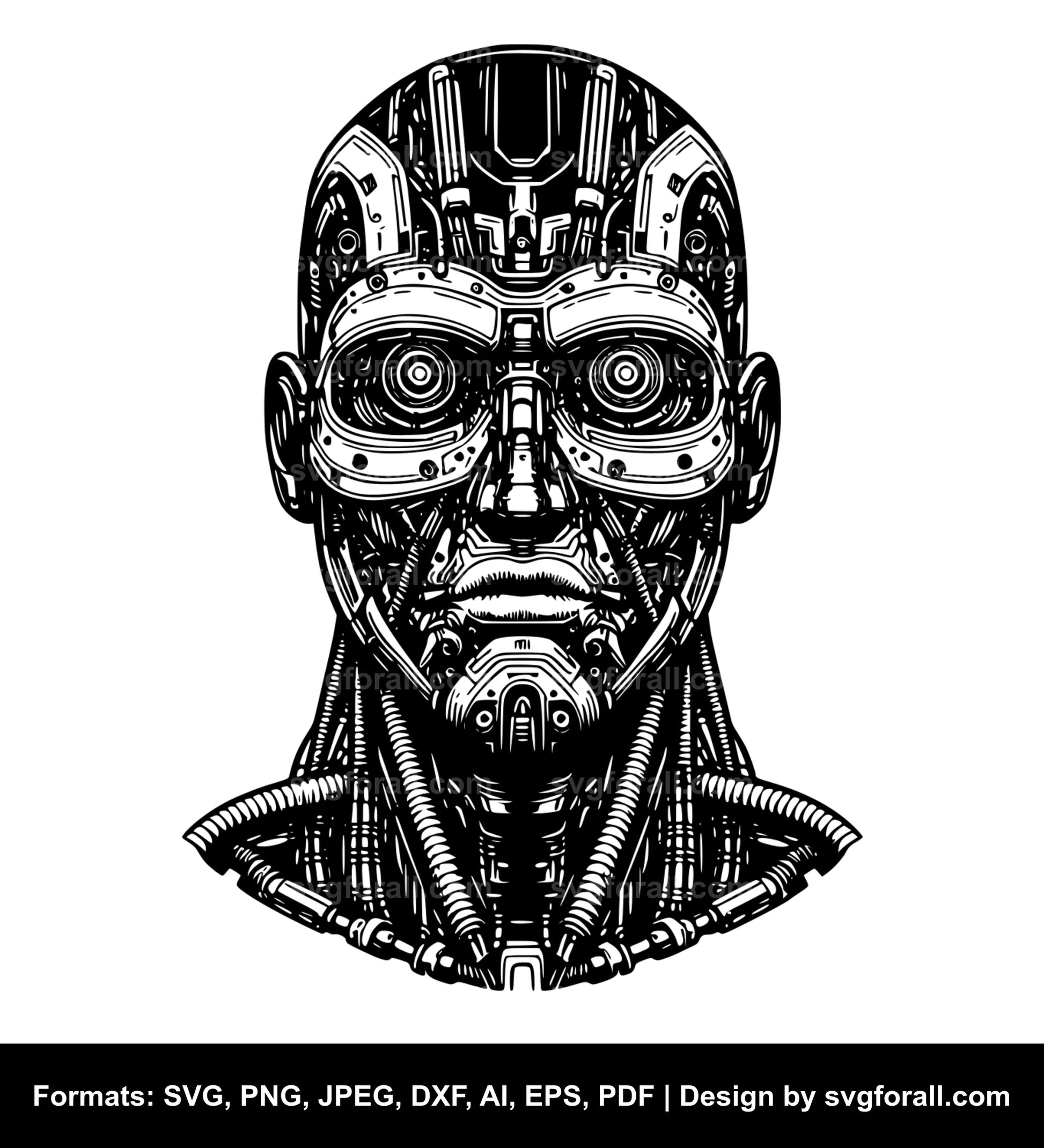 Cyborg Vector SVG