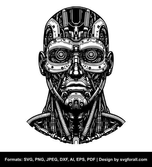 Cyborg Vector SVG