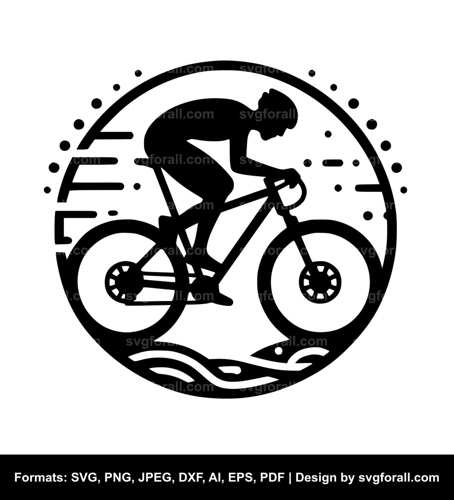 Cyclist Bike Cricut SVG