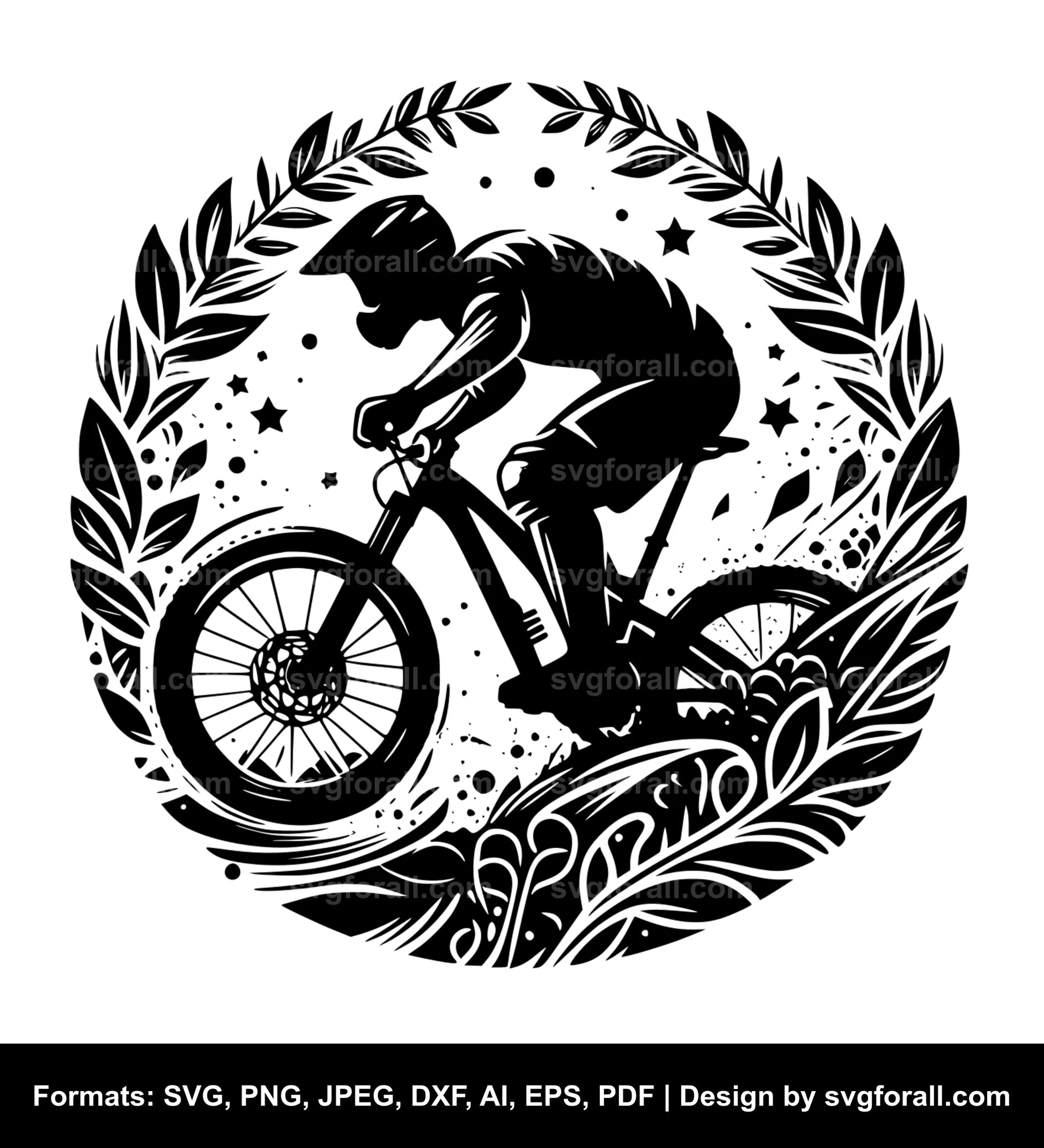 Cyclist Bike SVG PNG