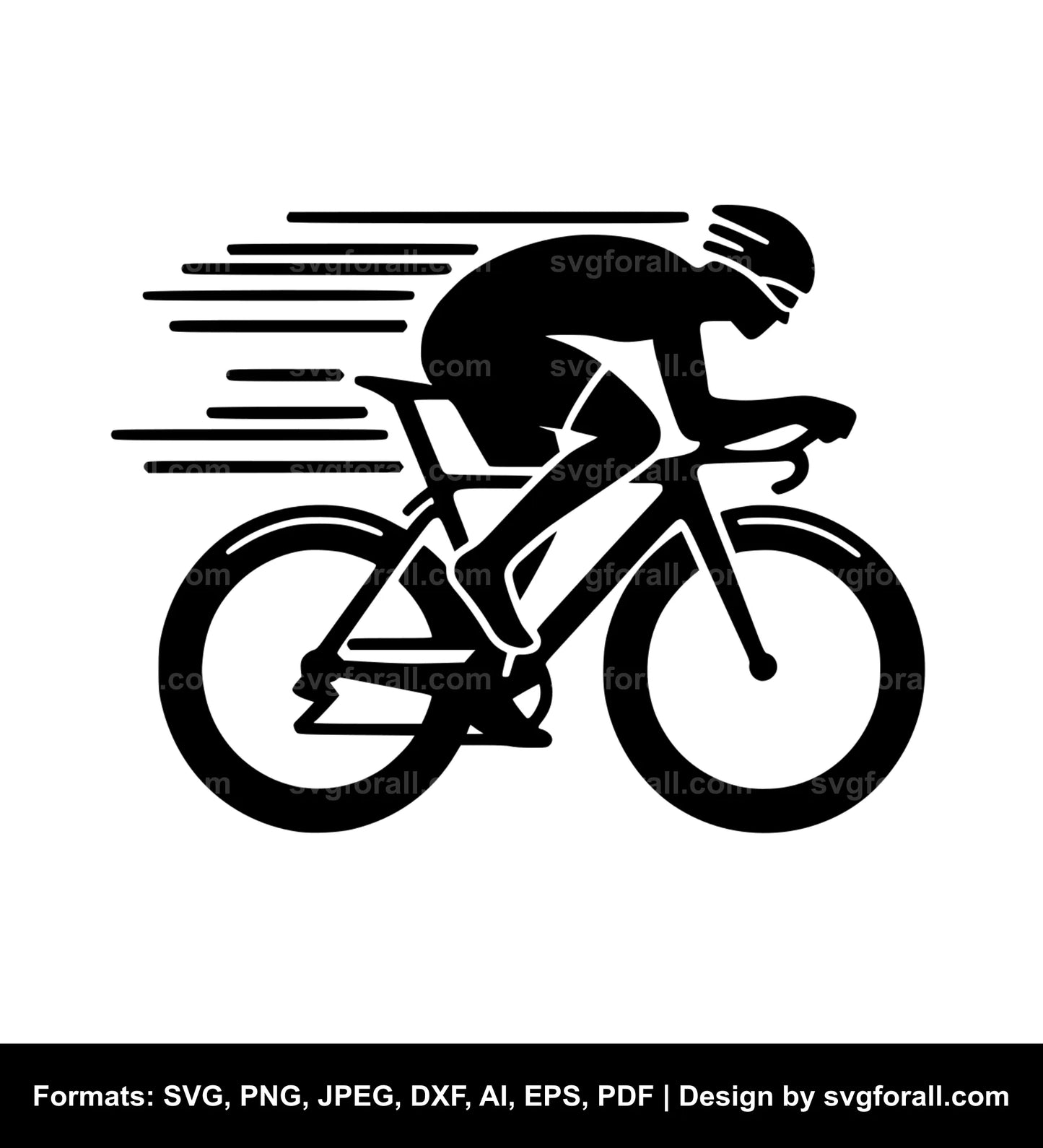 Cyclist Bike SVG Vector