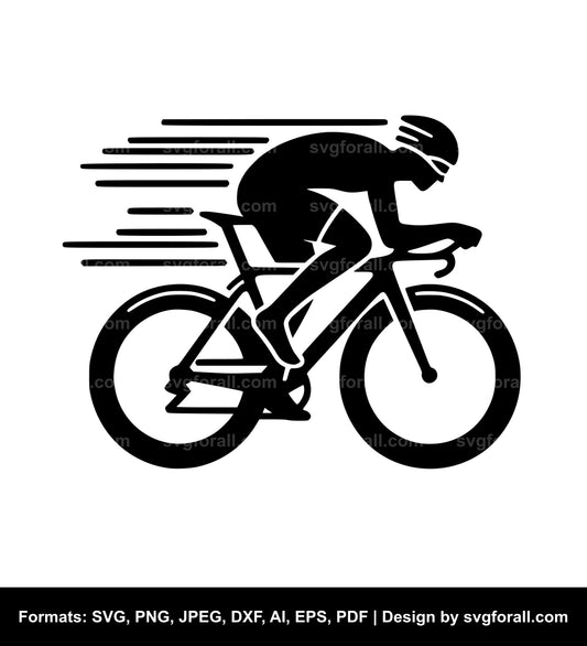 Cyclist Bike SVG Vector