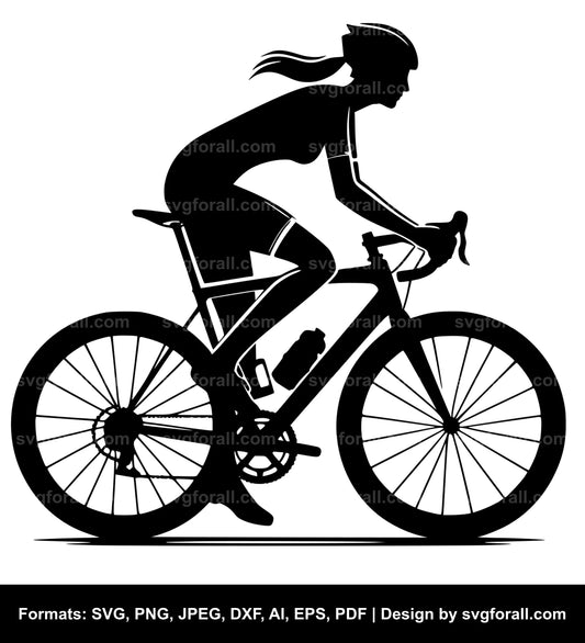 Cyclist Bike Vector SVG