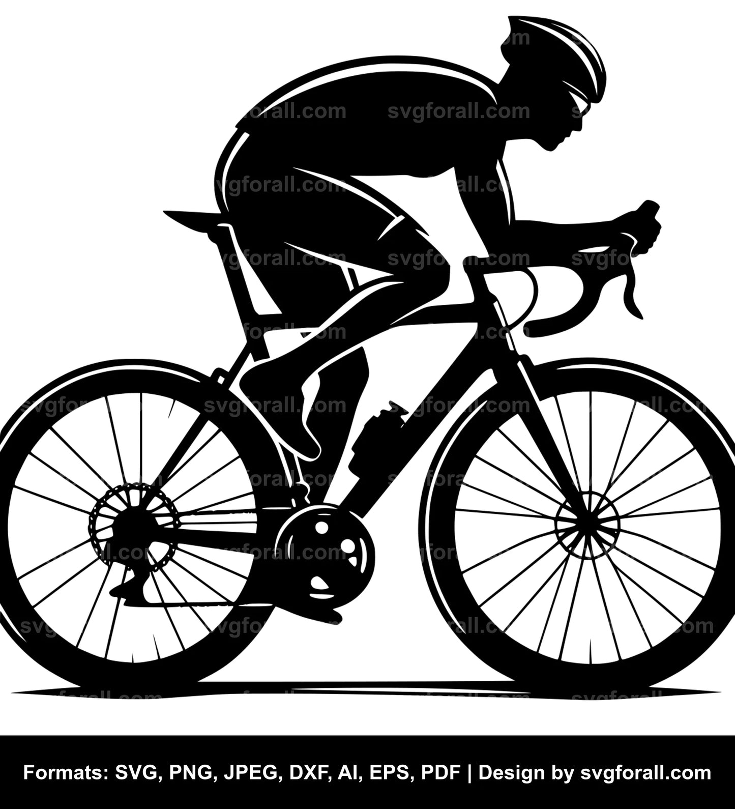 Cyclist Black SVG