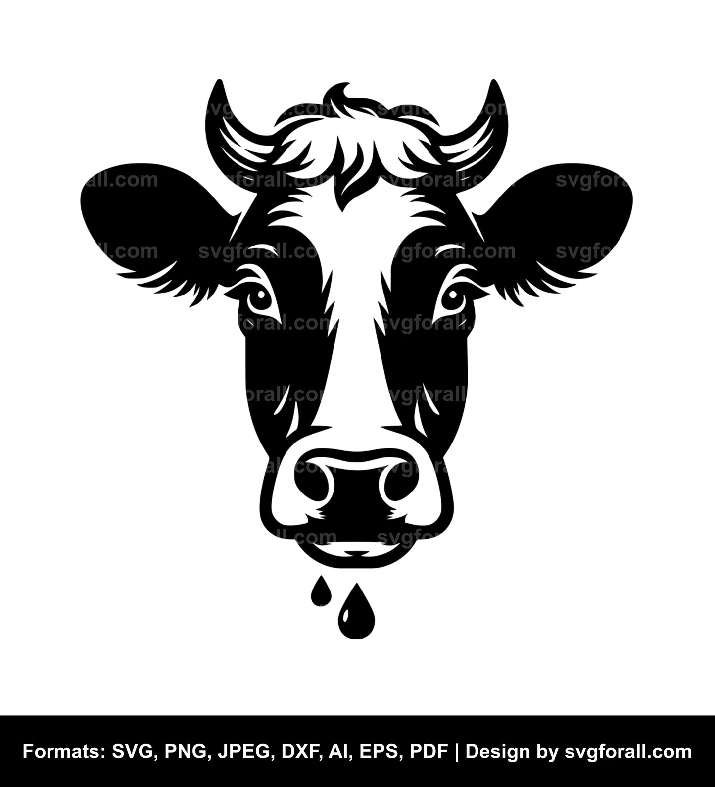 Dairy Cow Black SVG