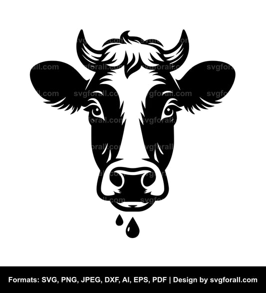 Dairy Cow Black SVG