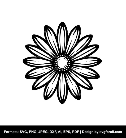 Daisy Black SVG