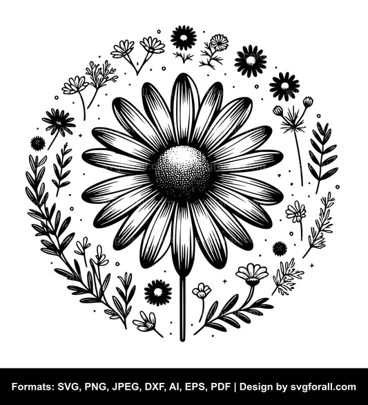 Daisy Flower Vector SVG