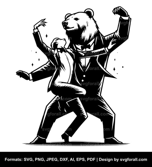 Dancing Bear SVG PNG