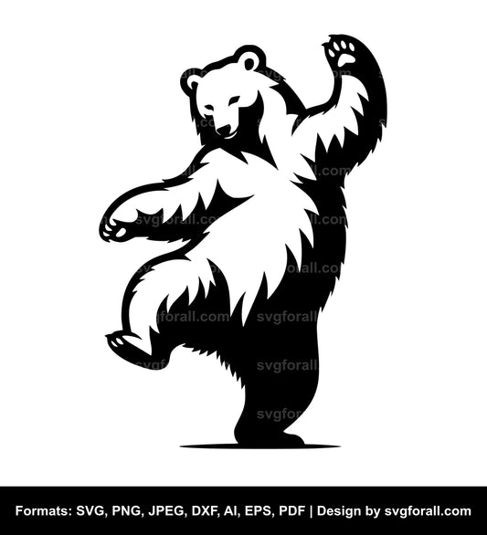 Dancing Bear SVG Vector