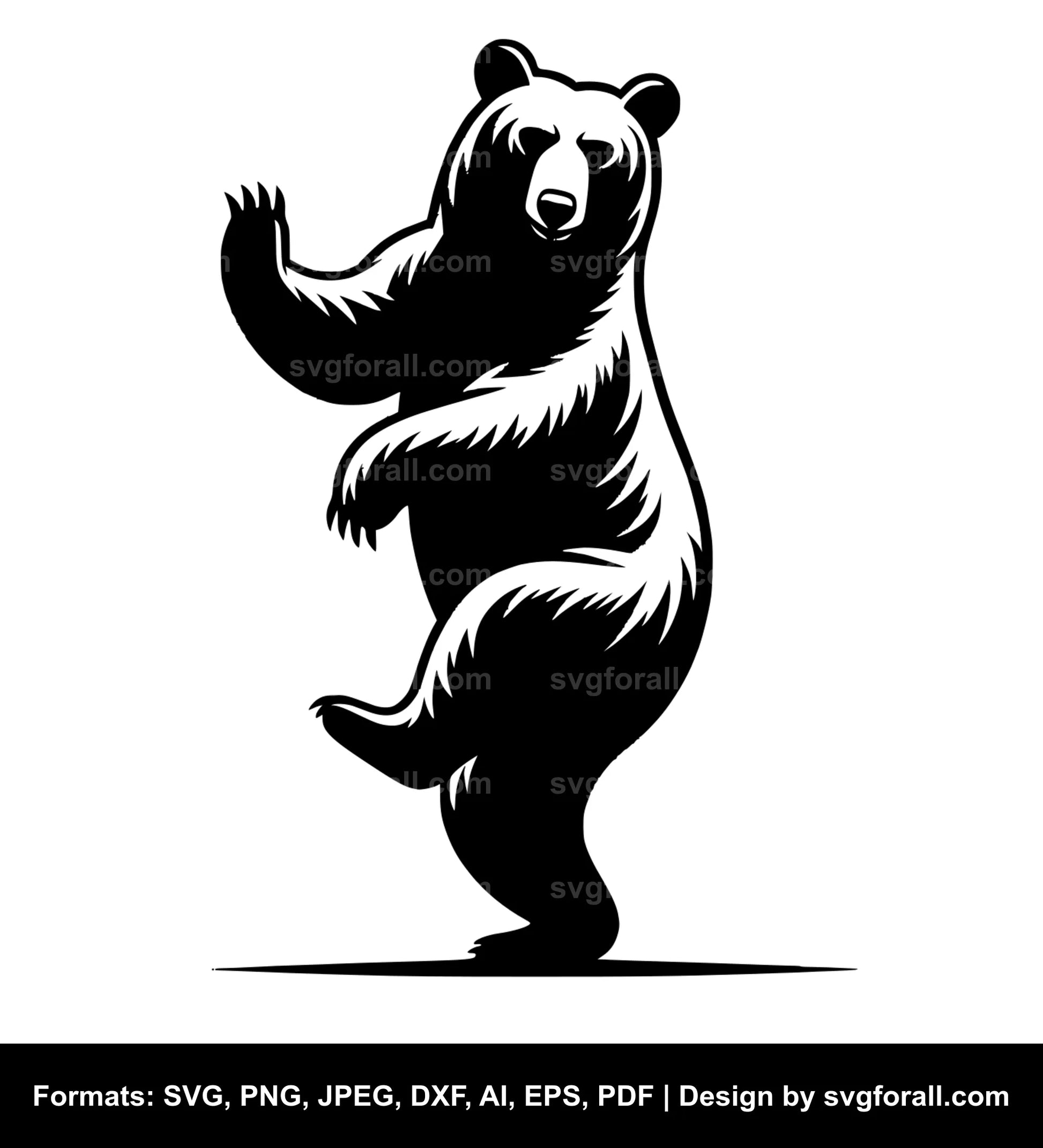 Dancing Bear Vector SVG