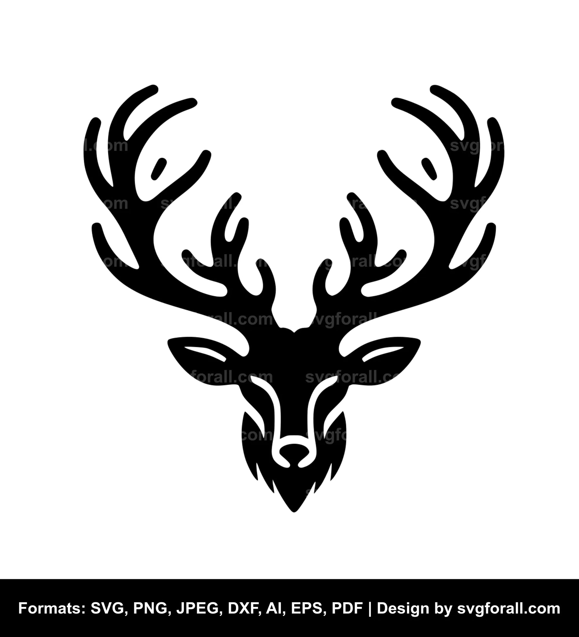 Deer Antler SVG Design