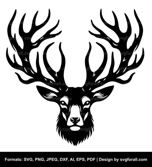 Deer Antler SVG Vector