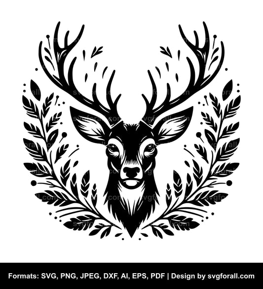 Deer Head SVG