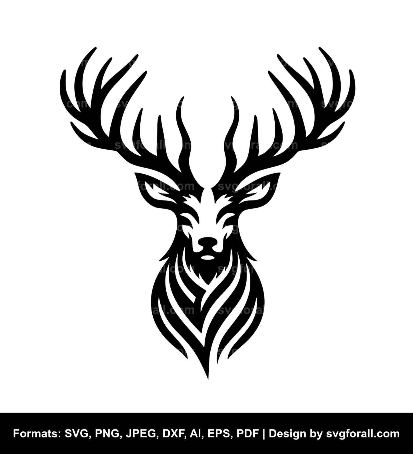 Deer Head SVG Vector