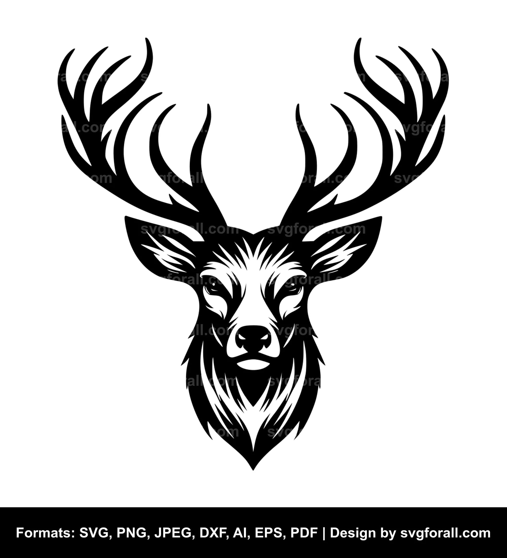 Deer Head Vector SVG