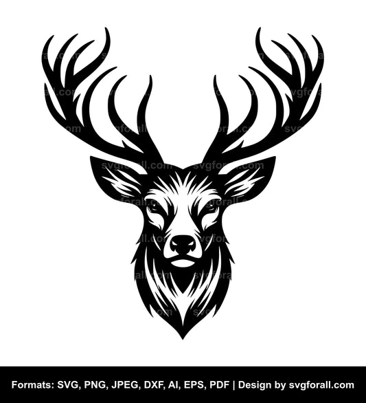 Deer Head Vector SVG